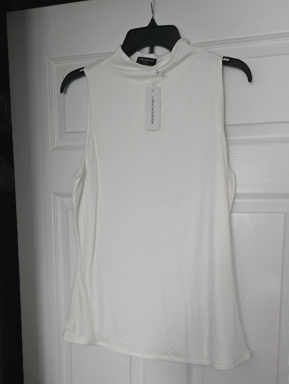 naked wardrobe Cream Mock Neck Sleeveless Tank